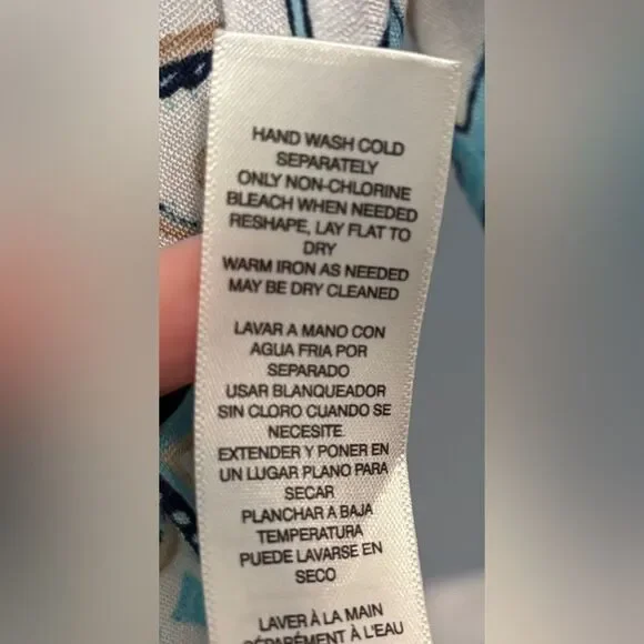 NWT Chico’s Blue and green tunic top size 3/xlarge 100% rayon breezy summer - Picture 5 of 8